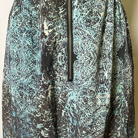 Vena Cava Women's Black and Blue Silk Dress luxe designer party - Picture 6 of 8